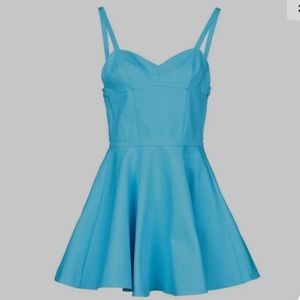 Jeremy Scott designer turquoise short dress